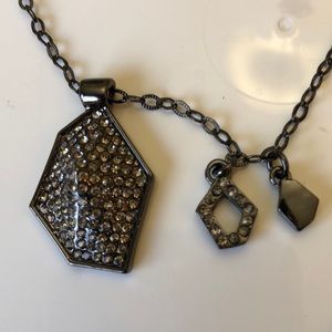 New stock Lia sophia neck. hemitite, crystals